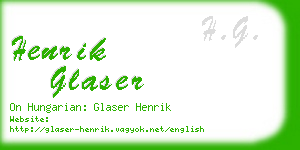 henrik glaser business card